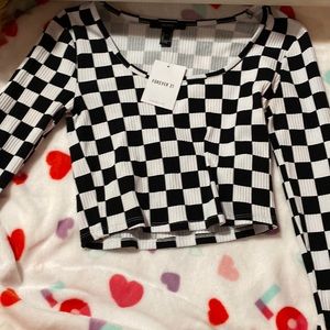 Checkered crop top